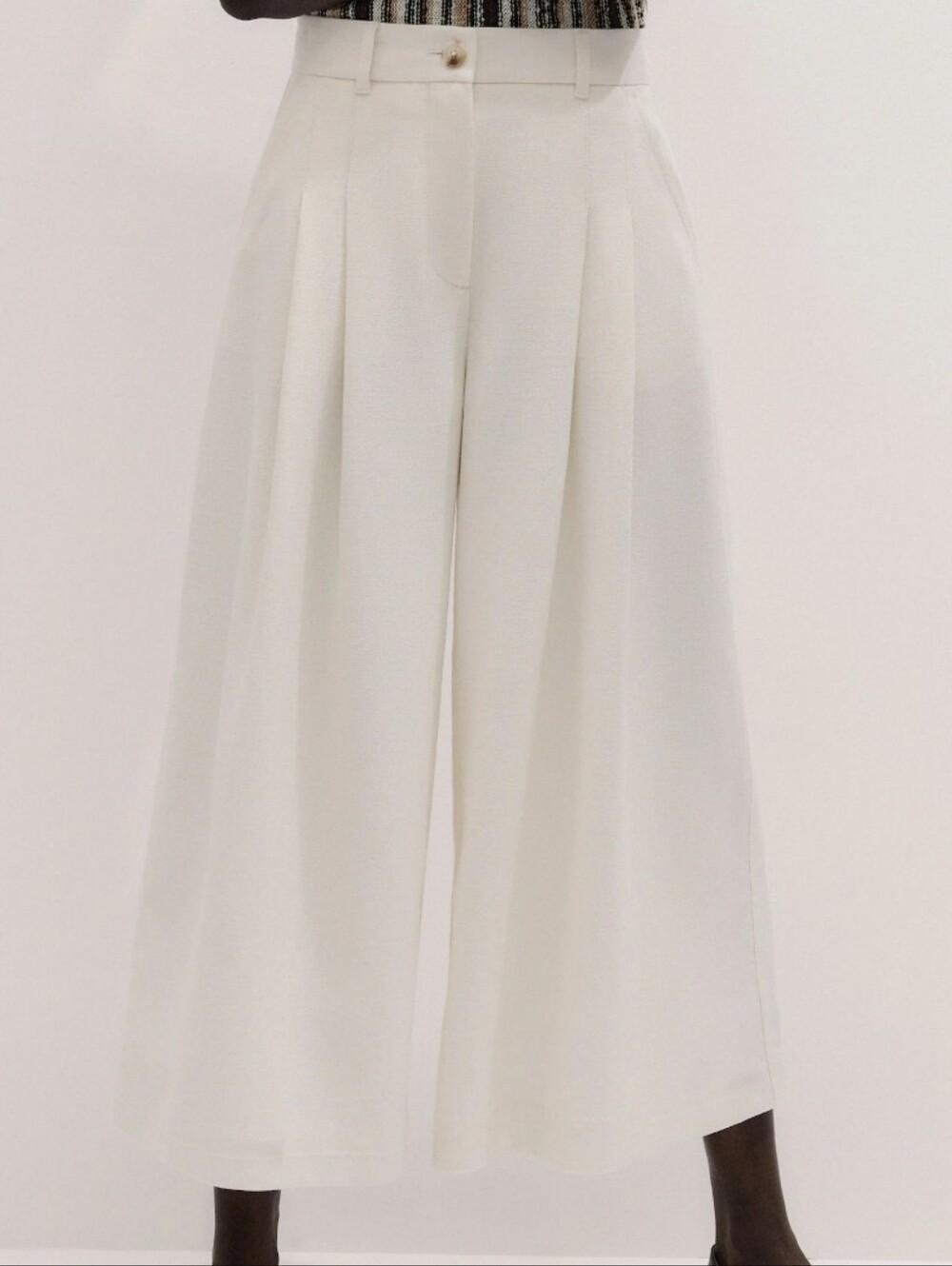 ME+EM -Double Pleat Culotte Textured Tailoring Size 8
